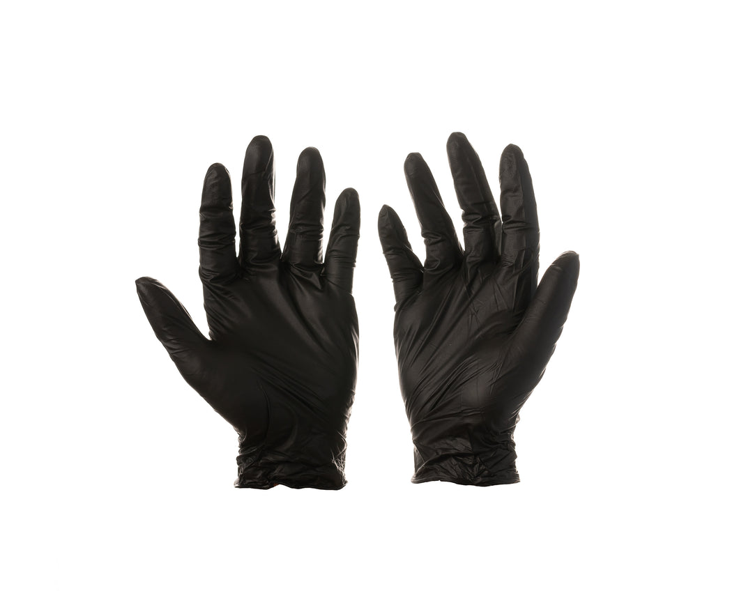 Disposable Nitrile Gloves - 100 pack - Black